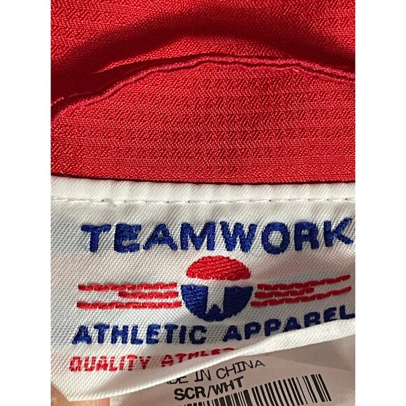 Teamwork Athletic Apparel West Side Red Full Zip Track Jacket Mens L Warmup Coat - Picture 2 of 9